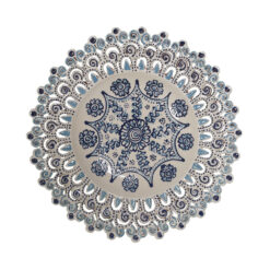 Plato blanco y azul